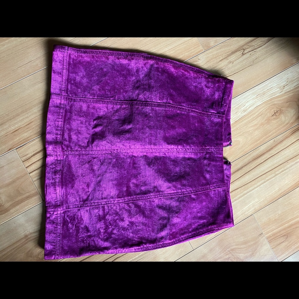 Free people crushed velvet femme skirt
